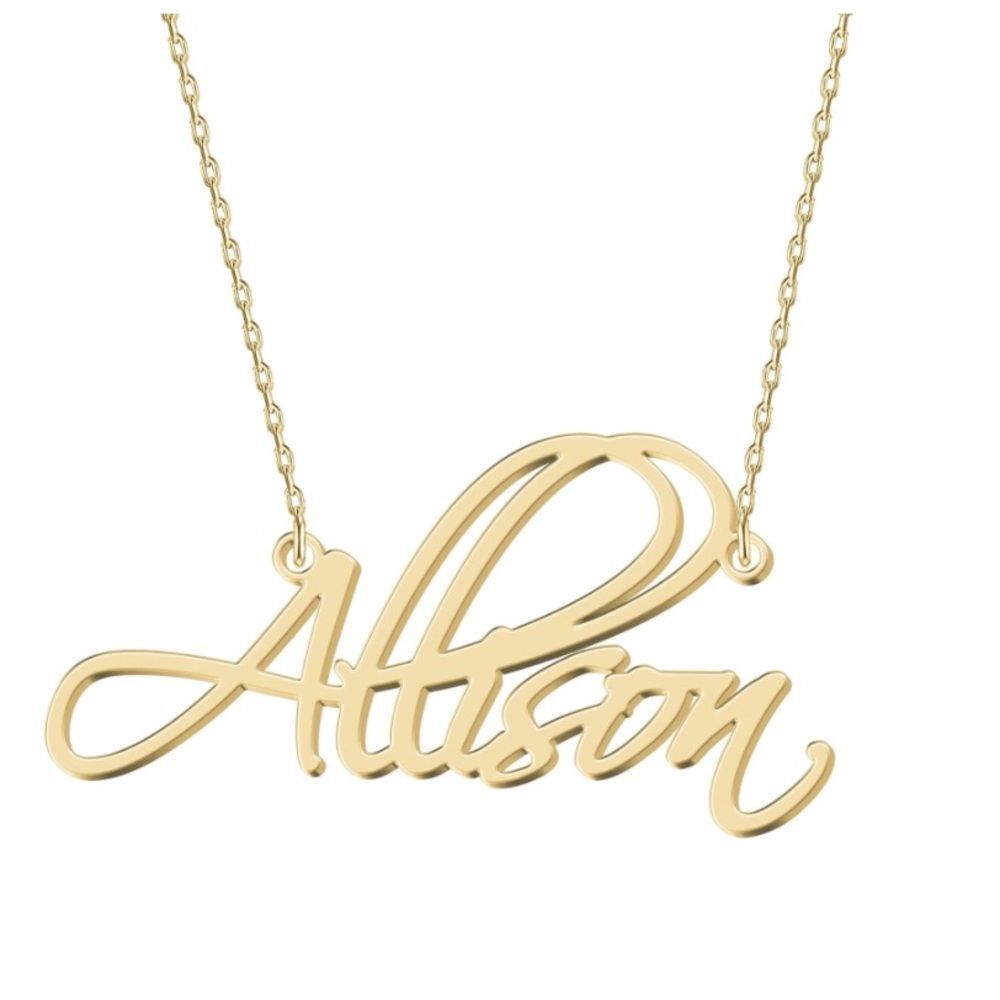 Allison Gold Personalized Necklace Jewelry